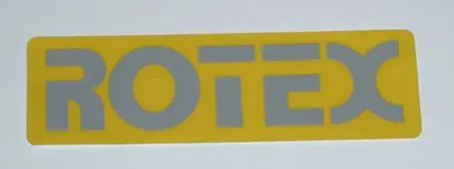 Logo von Daikin ROTEX auf gelbem Hintergrund mit grauem Schriftzug.